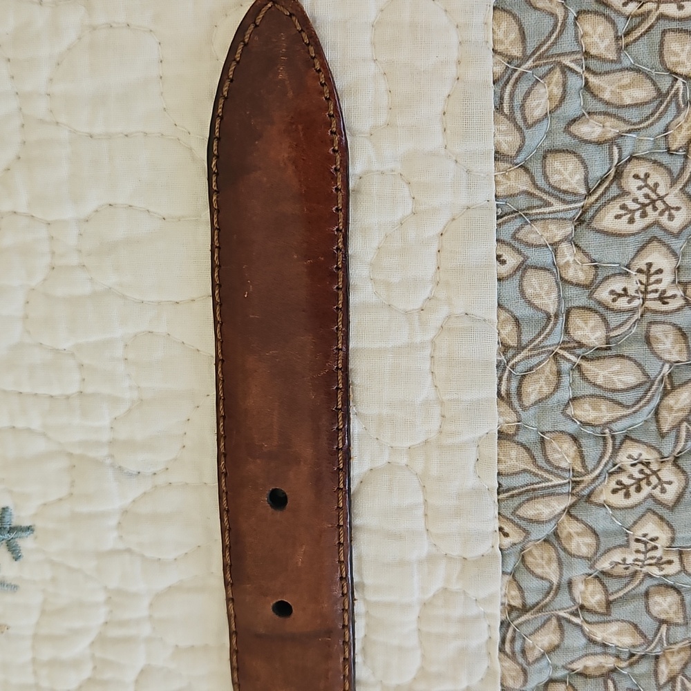 Vintage Tommy Hilfiger Men's Leather Belt Size 36 - Picture 4 of 11